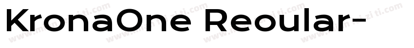 KronaOne Reoular字体转换